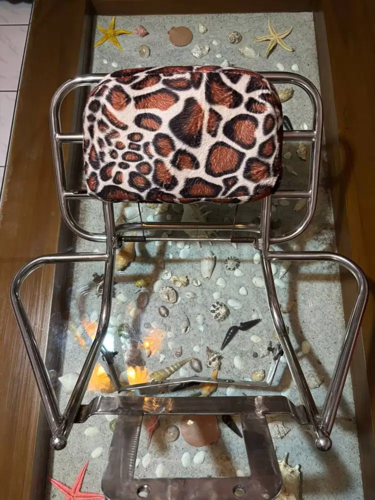 Backrest 3 in 1 Royal Alloy TG150 Aluminum Fit Rare Item Skuter Matic