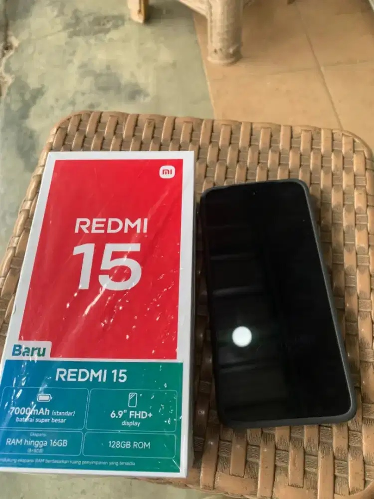 REDMI 15 8+4/128 FULLSET mulus no minus baru 3 mingguan