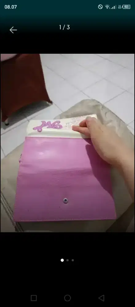 Dompet panjang pink milky bear