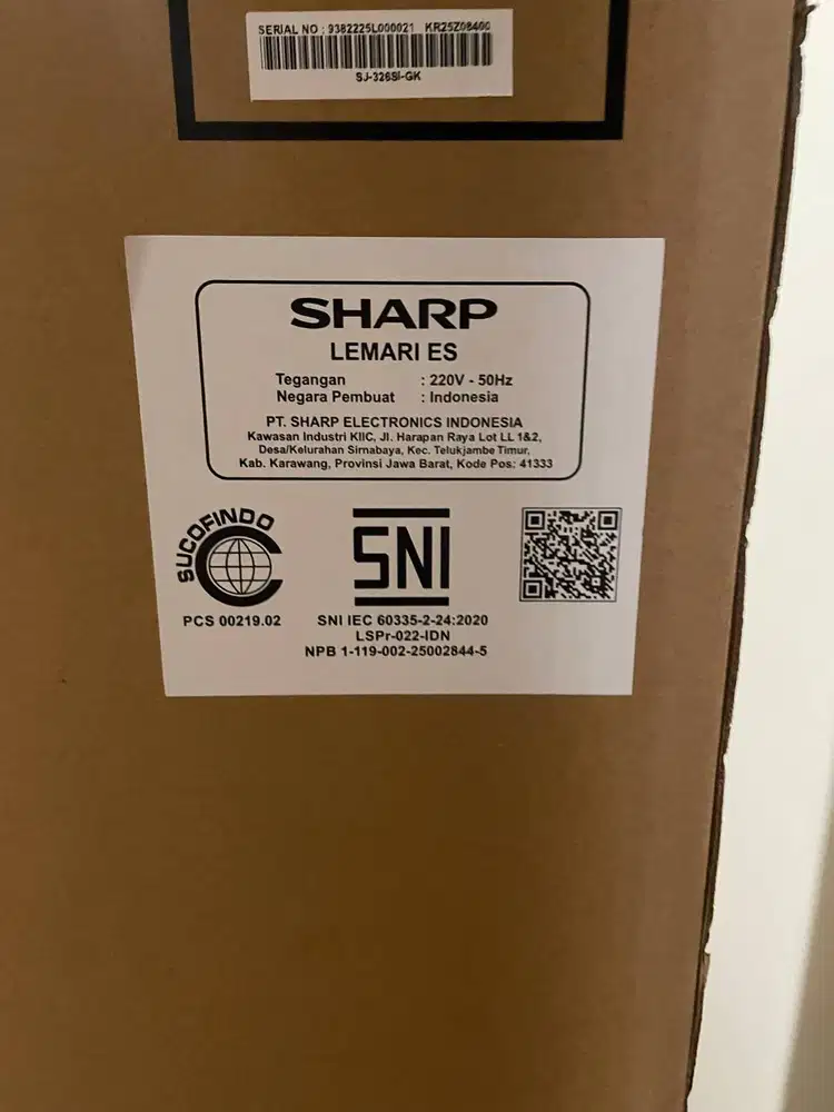 Kulkas Sharp 2 Pintu Baru SJ-326