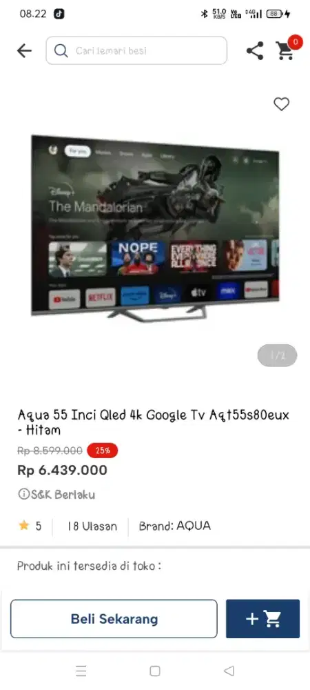 Promo TV 55 inch AQUA