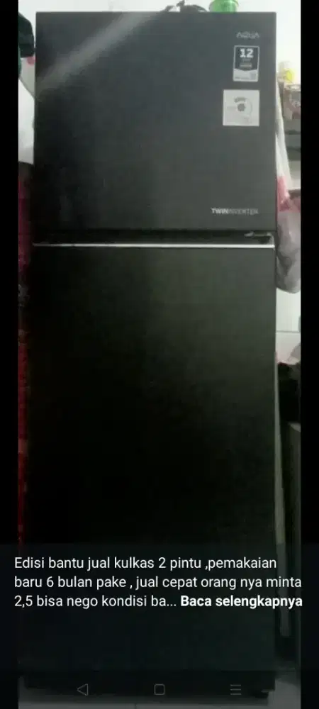 Jual cepat kulkas