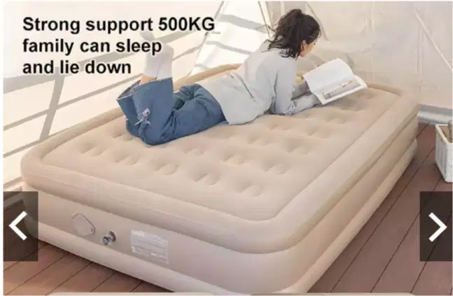 Kasur Angin Camping 200x150x40 | Pompa Otomatis Built-in | Baru 2Mgg