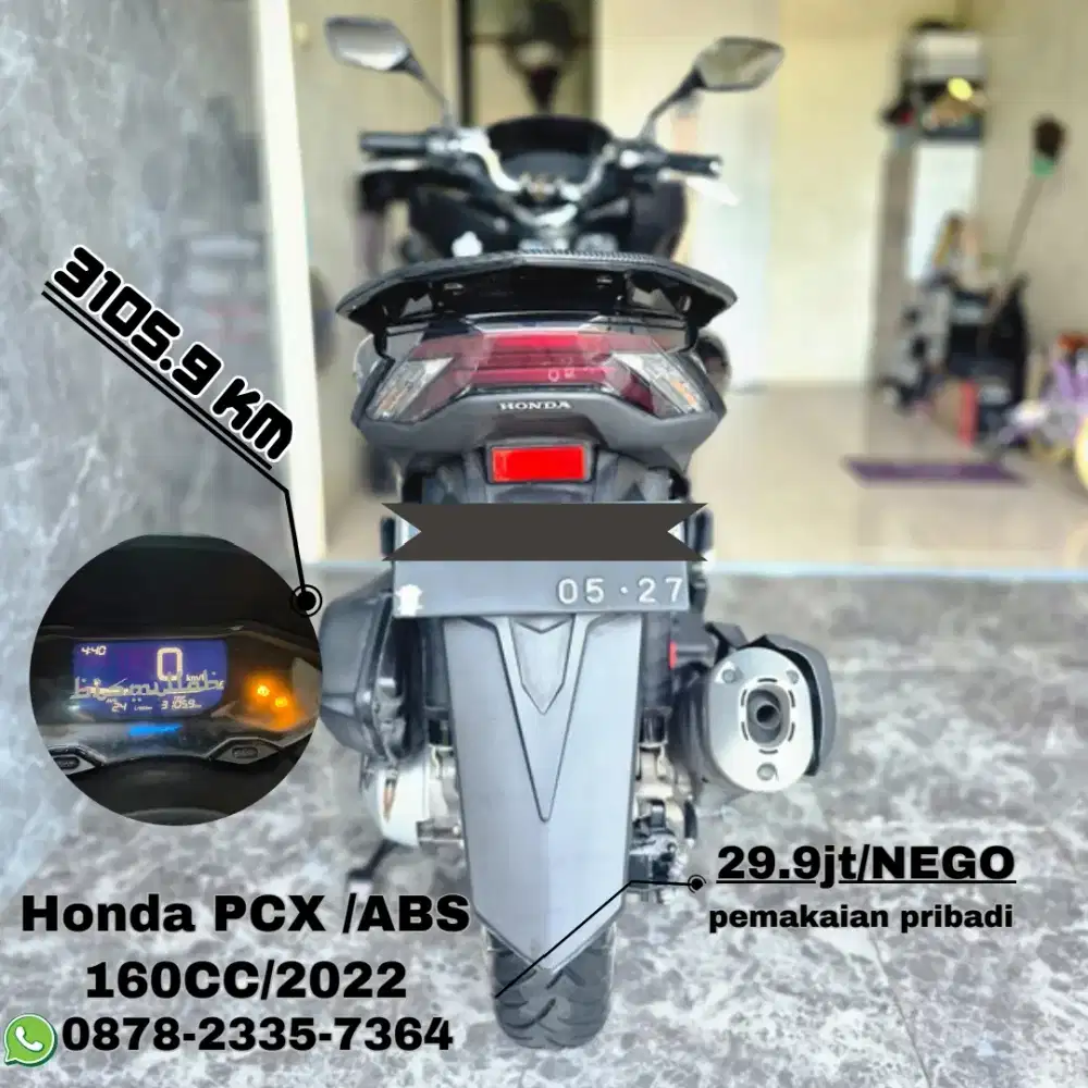 HONDA PCX 160CC/ABS (PEMAKAIAN PRIBADI)