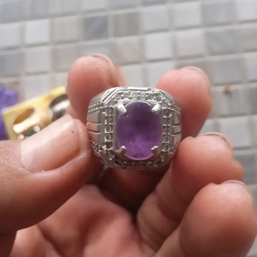 Cincin batu kecubung pujon kalteng 150rb