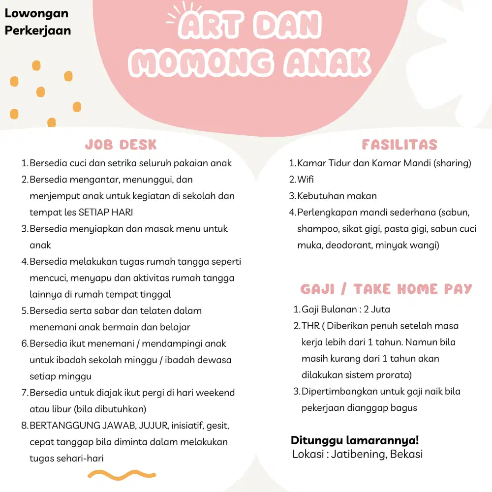 LOWONGAN ART MOMONG ANAK