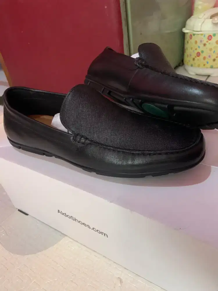 Bovis Men's Black Moccasins Aldo, UK size 7 Original Shoes, UK/India