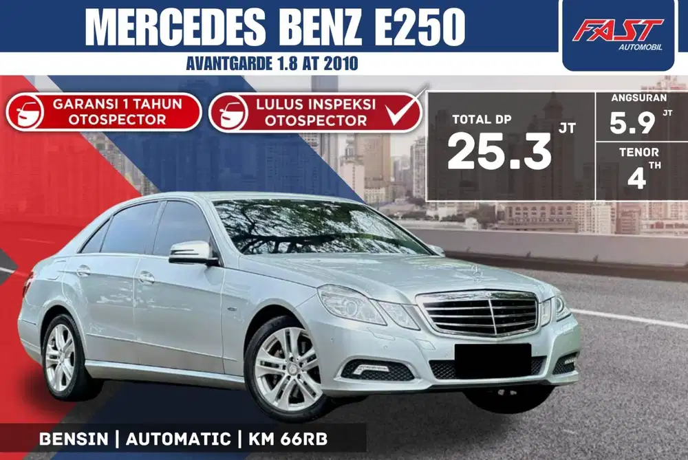 MERCEDES BENZ E250 2010 AVANTGARDE 1.8 AT LOW KM.66RB & PAJAK PANJANG