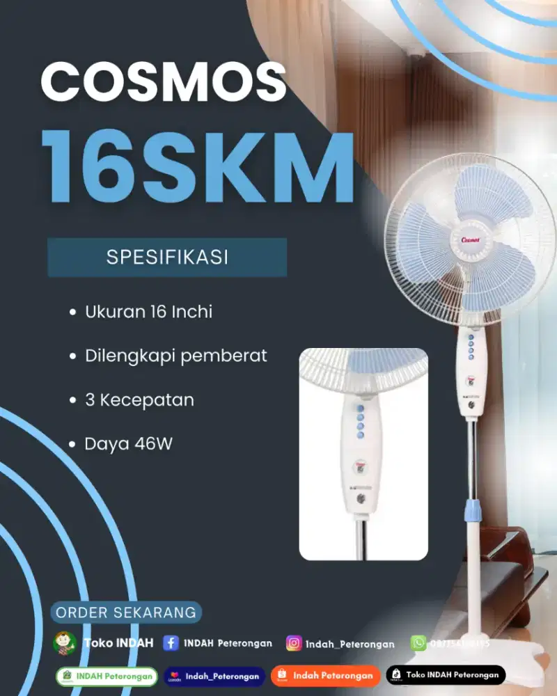 KIPAS ANGIN BERDIRI COSMOS 16SKM