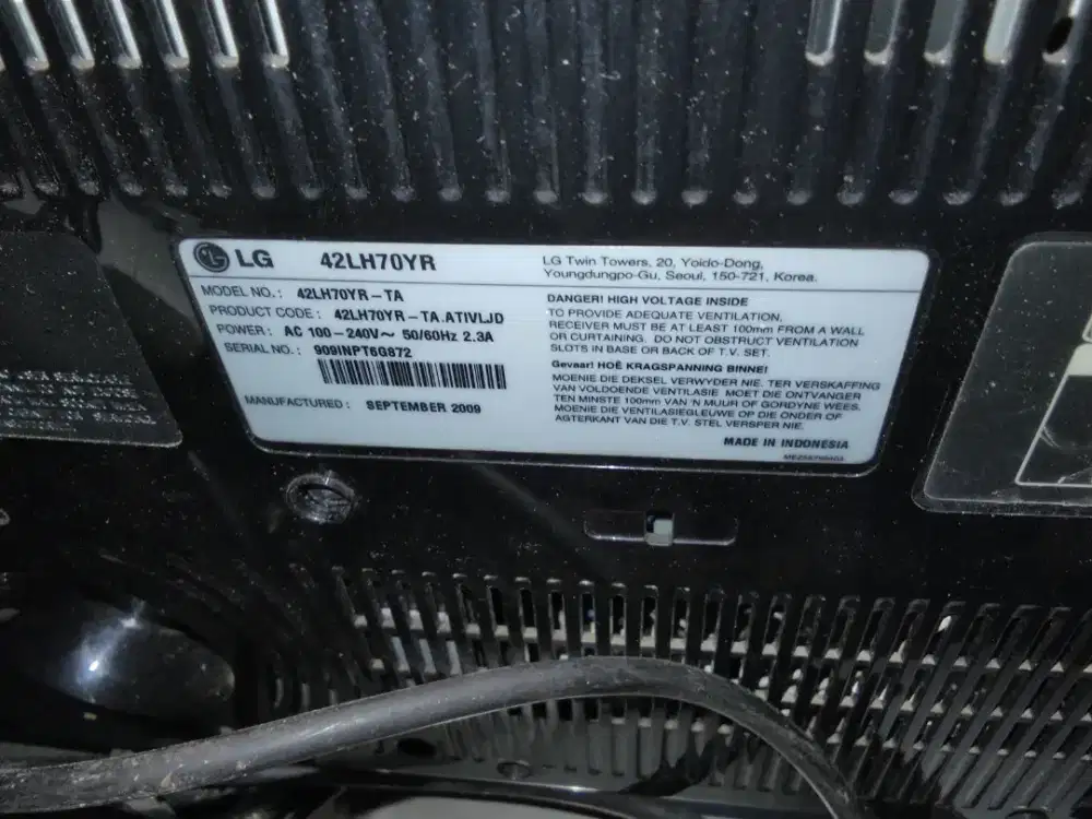 Jual Tv lcd LG 42in Analog Full HD