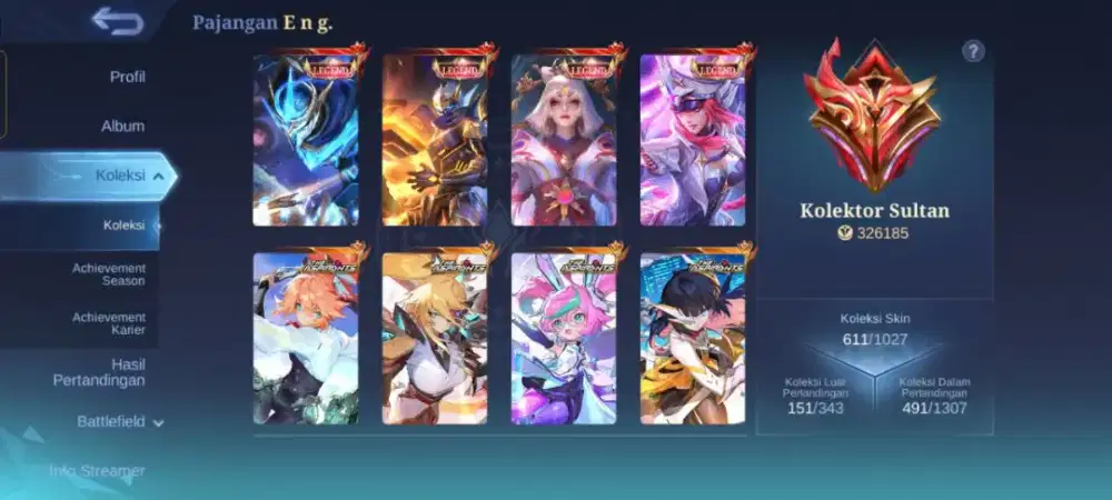 Akun MLBB Sultan Full aspiran x Kof