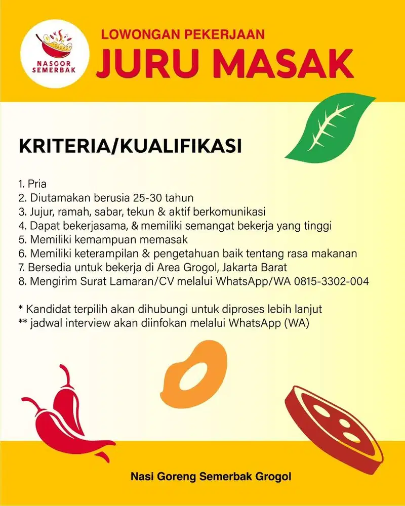 JURU MASAK NASI GORENG