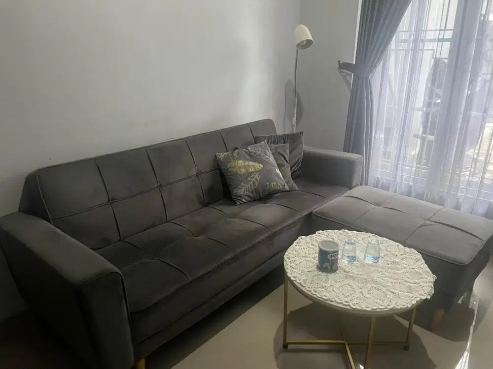 SOFA TIGA SEATER + STOOL