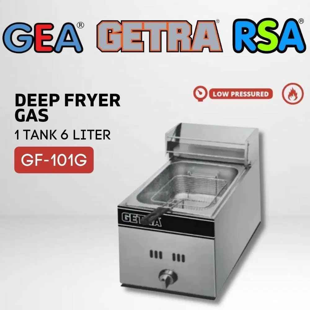 Deep Fryer Gas 1 Tank Getra Gf 101g Penggorengan Ayam Kentang Fried Ch