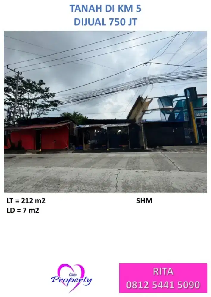 DIJUAL TANAH DI KM 5