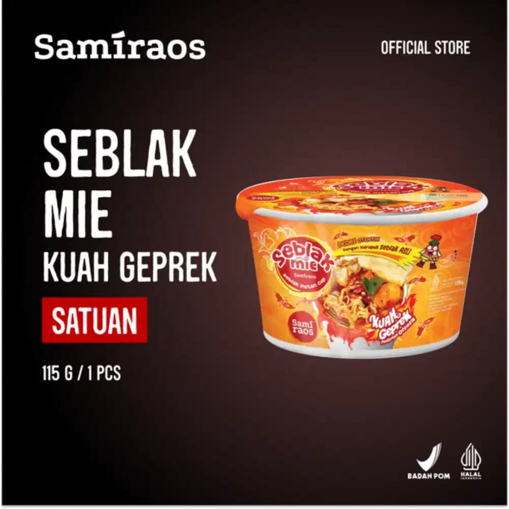 Sami Raos - seblak mie kuah geprek pedas 120
