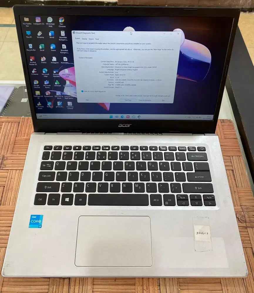 Acer gen intel core i3 ram 4/512 gb ssd