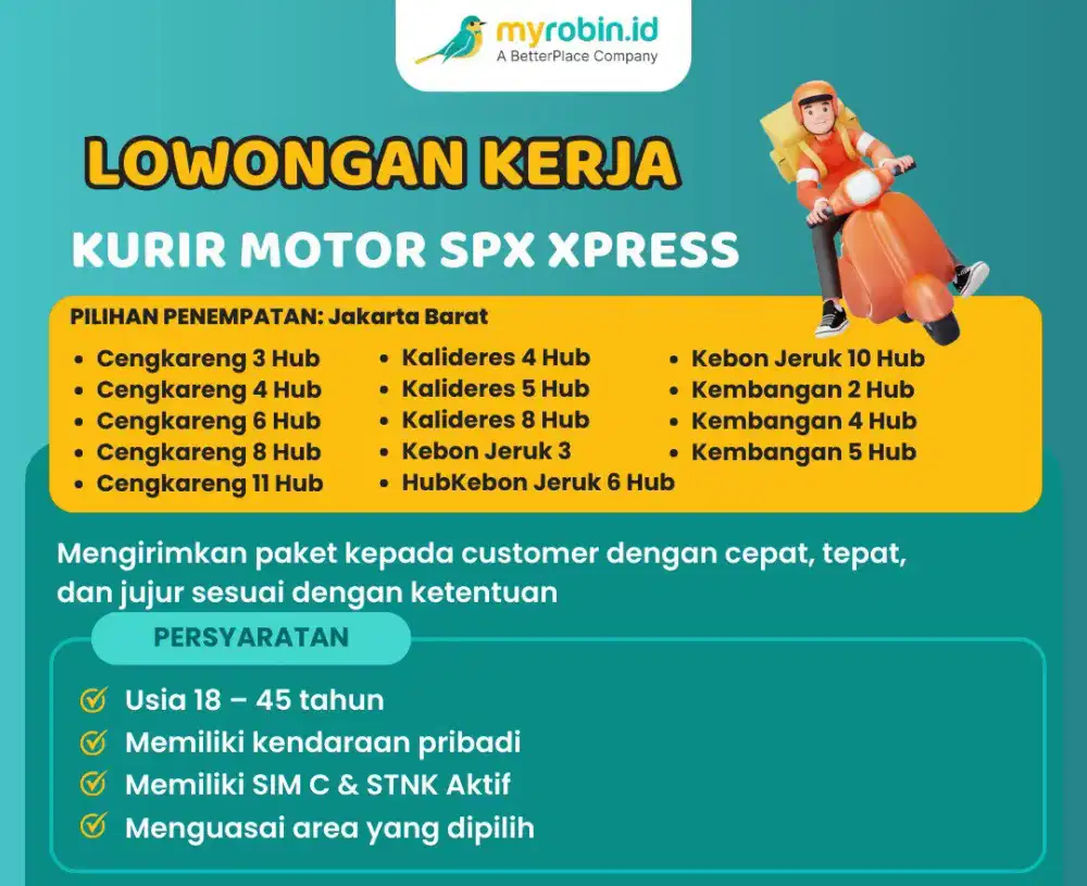 KURIR MOTOR SPX EXPRESS JAKARTA BARAT