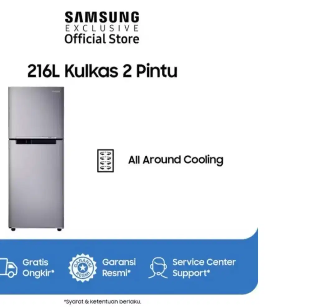 Samsung kulkas 2 pintu 216L , RT20FARWDSA/SE
