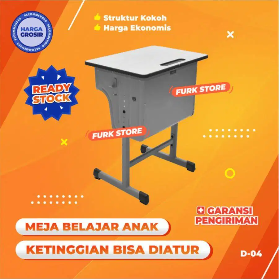 D04 Meja Sekolah Rangka Besi Harga Murah