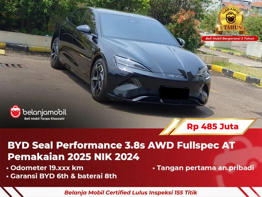 [ GARANSI 5TH ] BYD Seal Performance 3.8s AWD Fullspec AT 2024 2025