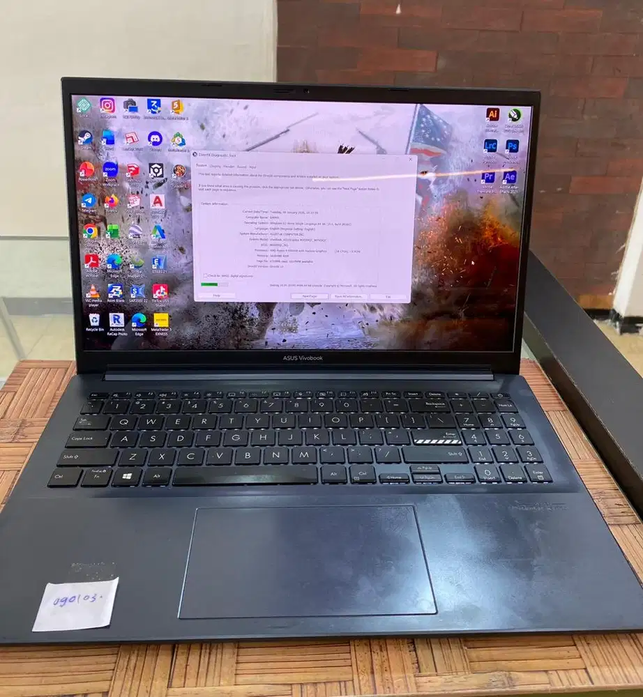 Asus vivobook ryzen 9 5900 ram 16/512 gb ssd