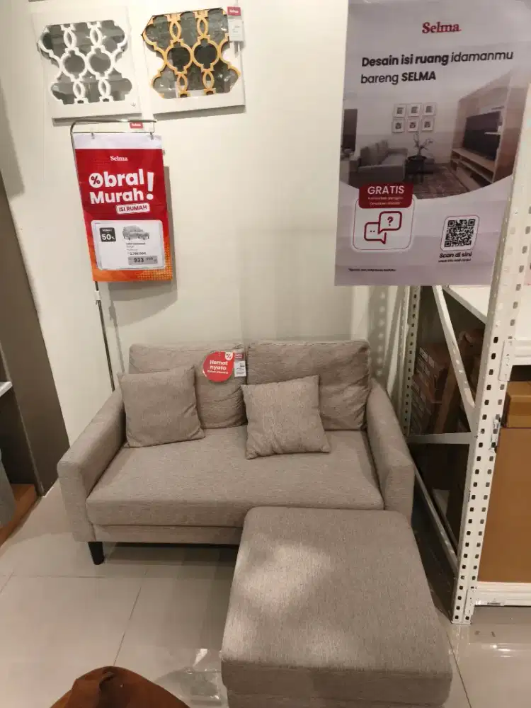 Sofa L 2 Seater Baru Murah
