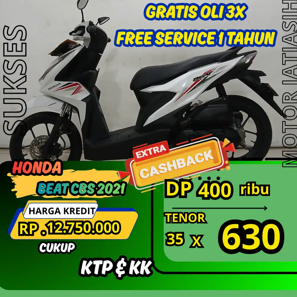 honda beat cbs 2021 bisa cash dan kredit dp termurah