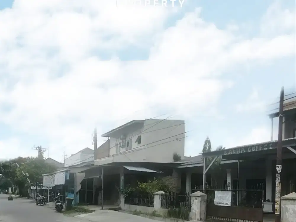 DIJUAL RUMAH + KIOS & MINI COFFEE SHOP LOKASI STRATEGIS DI PINGGIR JALAN MEDAN HELVETIA