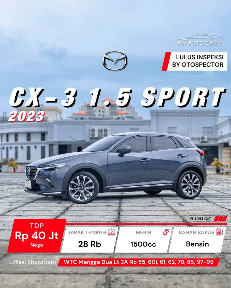 Mazda CX-3 1.5 Sport 2023 CX3 mdl Pro 2024 blm sunroof 2022