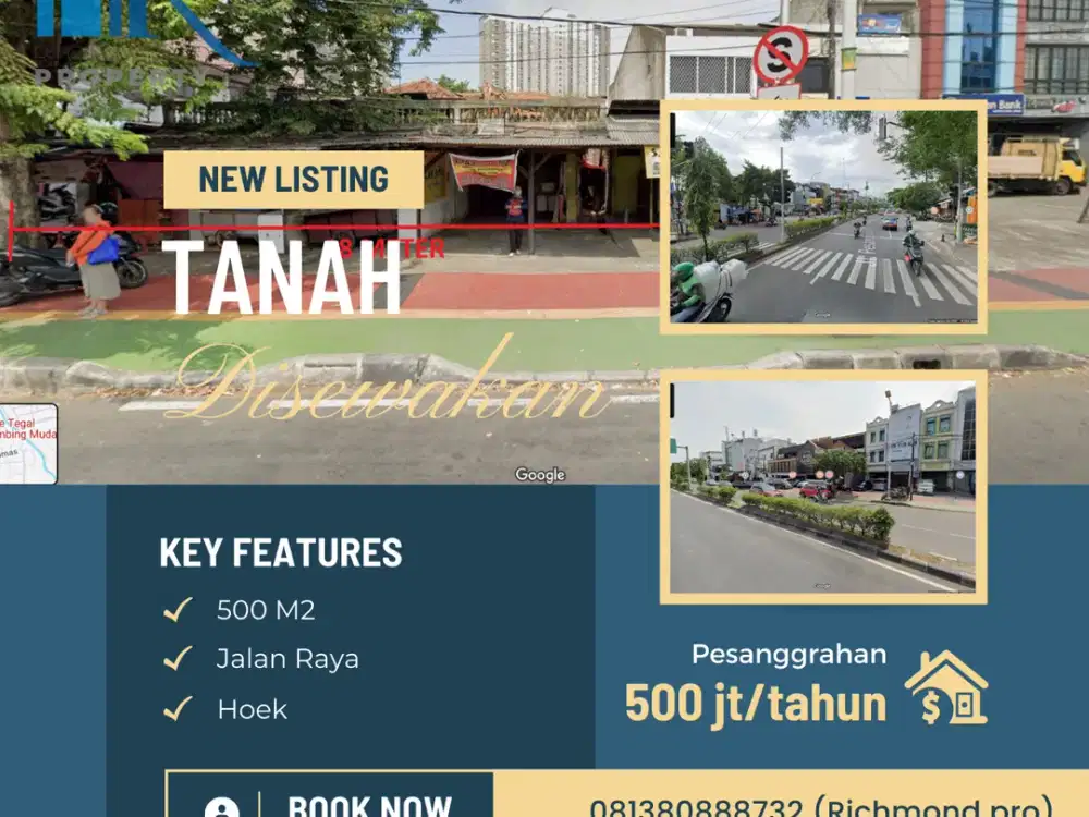 Sewa Tanah 500 m2 JALAN UTAMA di Pesanggrahan Raya SUPER GOOD TRAFFIC ! Cocok untuk resto dan komersil!