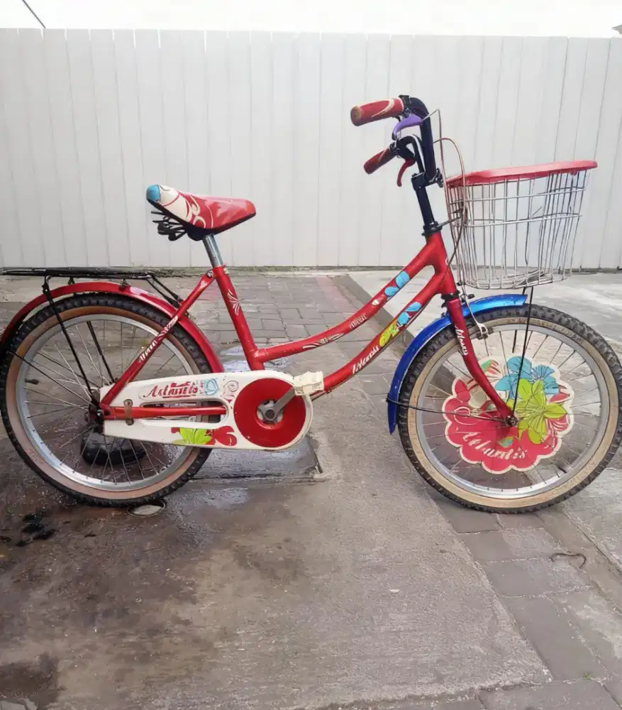 Sepeda anak cewek uk20 mini keranjang