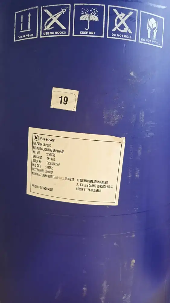 Glycerine atau Gliserin Ex Wilmar