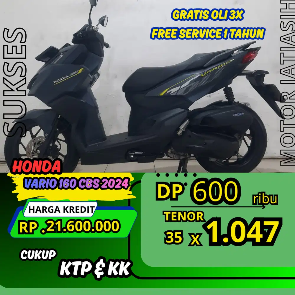 honda vario 160 cbs 2024 bisa cash dan kredit atau cc