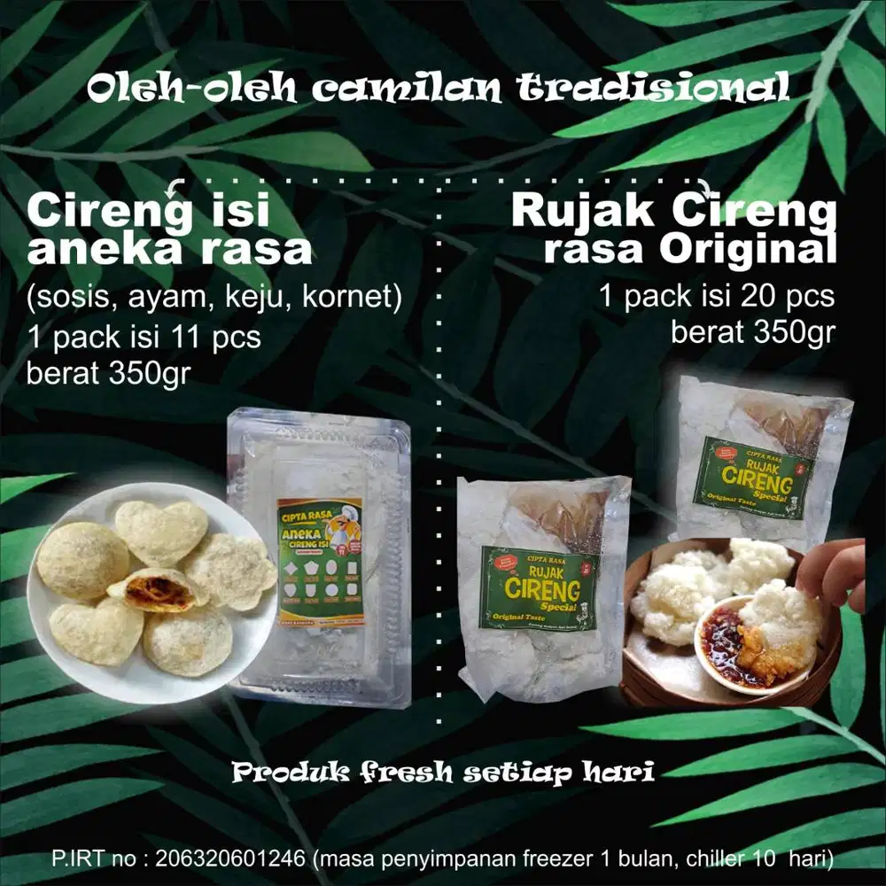 Rujak & cireng isi tanpa pengawet bisa gosend
