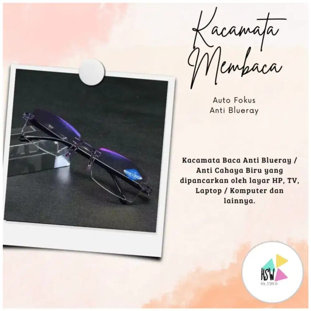 Kacamata Membaca Auto Fokus - Anti Blueray