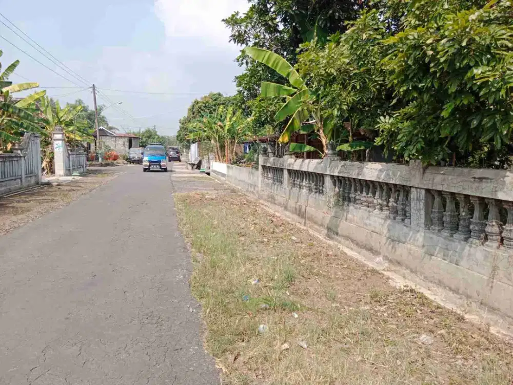 Pekarangan murah 658m² muka 15m jln DPU 7m , 2 menit jalan raya, mbaran Nguter Sukoharjo