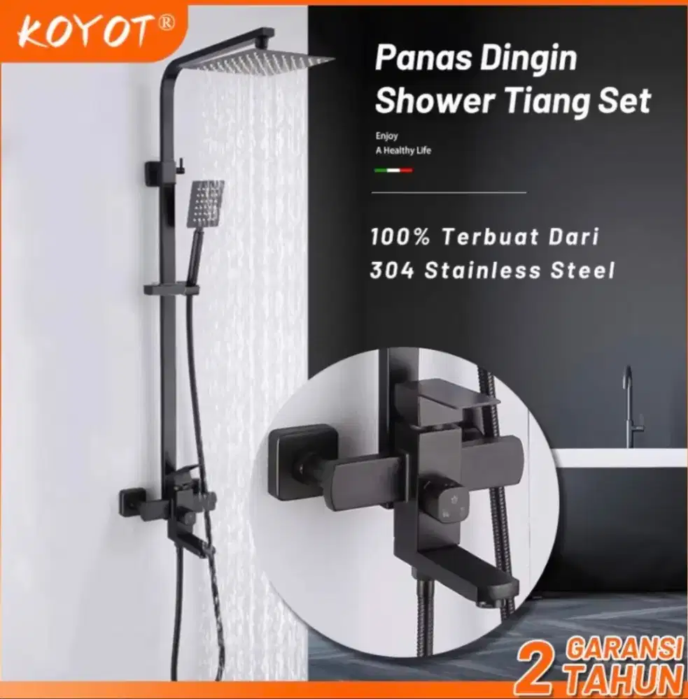 KOYOT Shower Kamar Mandi Fullset 304 Stainless Steel Panas Dingin