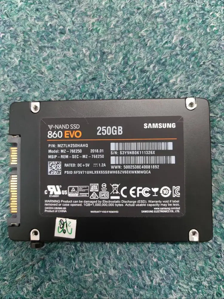 Samsung SSD EVO 860 SATA 256 GB