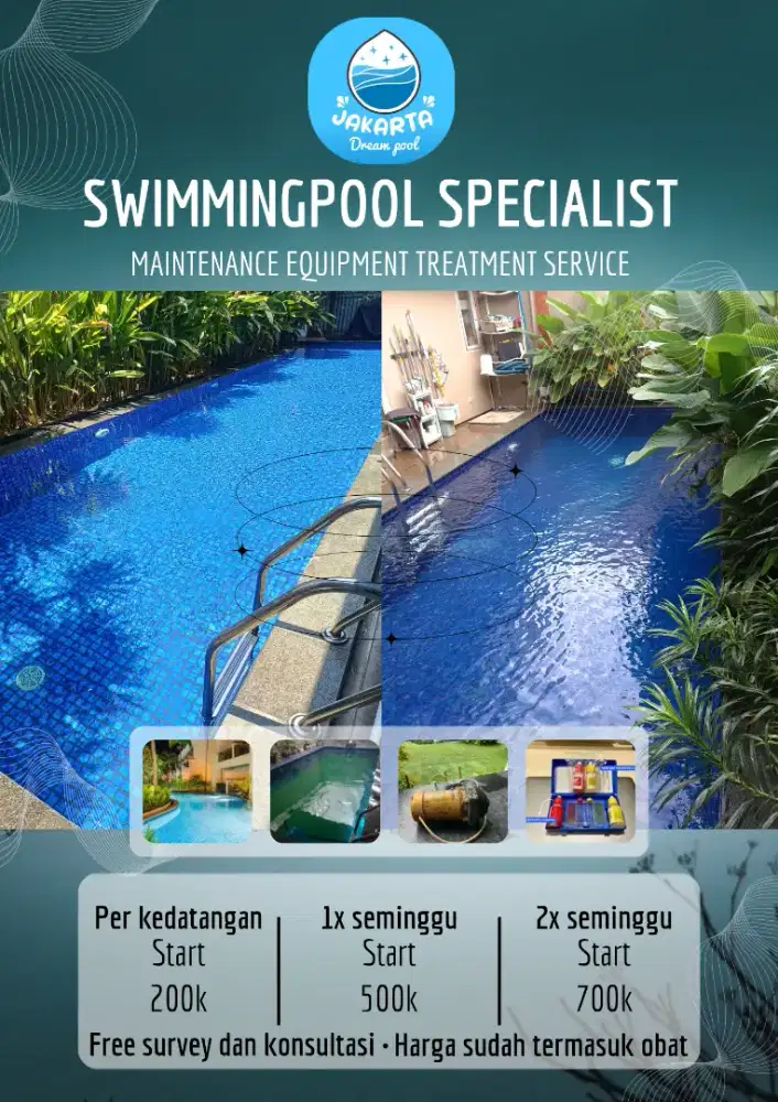 Jasa perawatan dan servis kolam renang terdekat