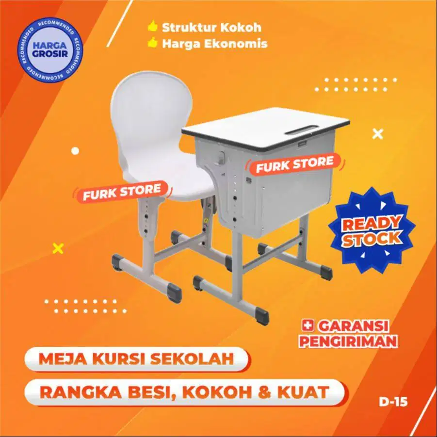 D15 Meja Kursi Bangku Sekolah sd/smp/sma