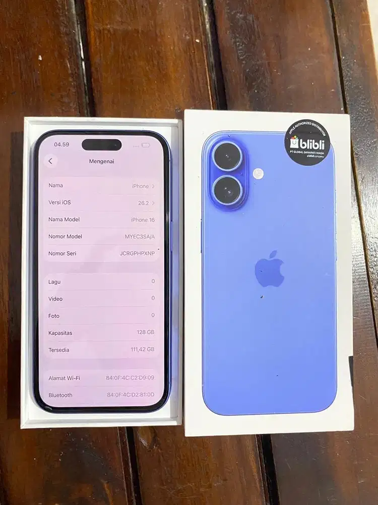 Iphone 16 128 gb ibox garansi panjang
