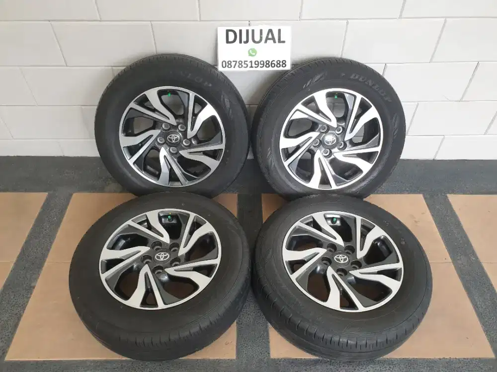 4 VELG Ori INNOVA REBORN TerBaru+BAN DUNLOP205/65R16 90%TEBAL SiapPake