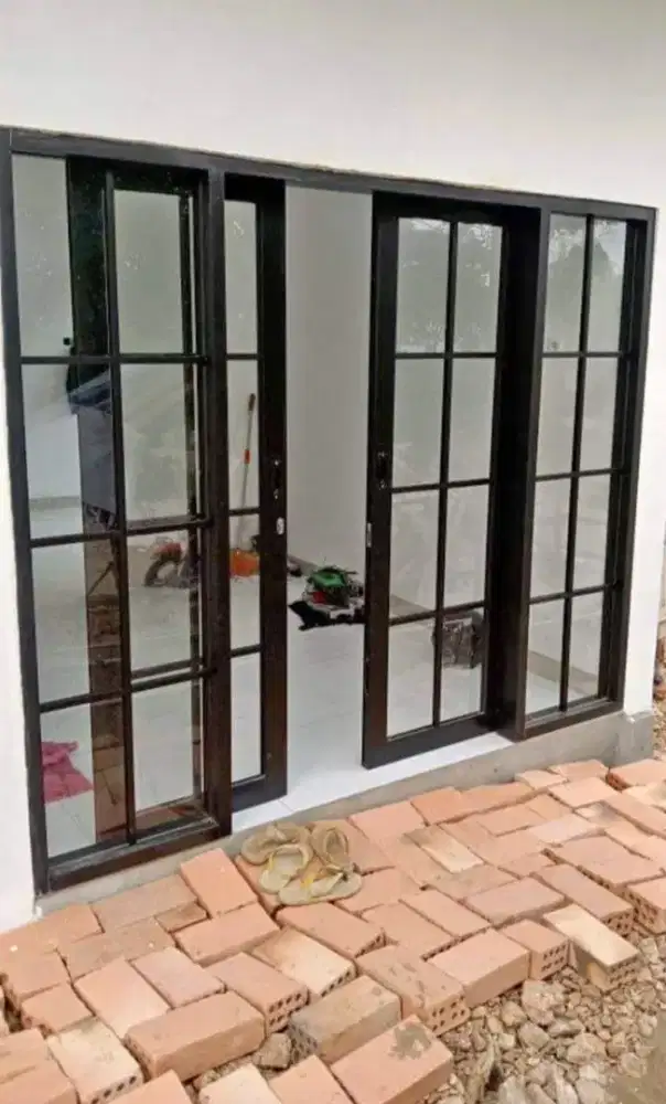 Almunium kaca pintu / jendela