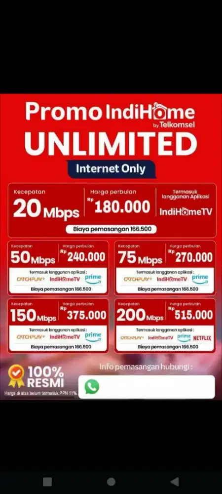 PROMO INDIHOME PAKET MURAH