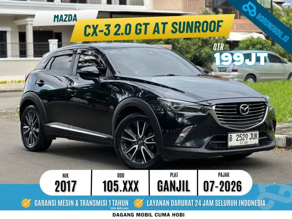 Mazda Cx3 2.0 GT Sunroof A/T matic 2017 Hitam Metalik