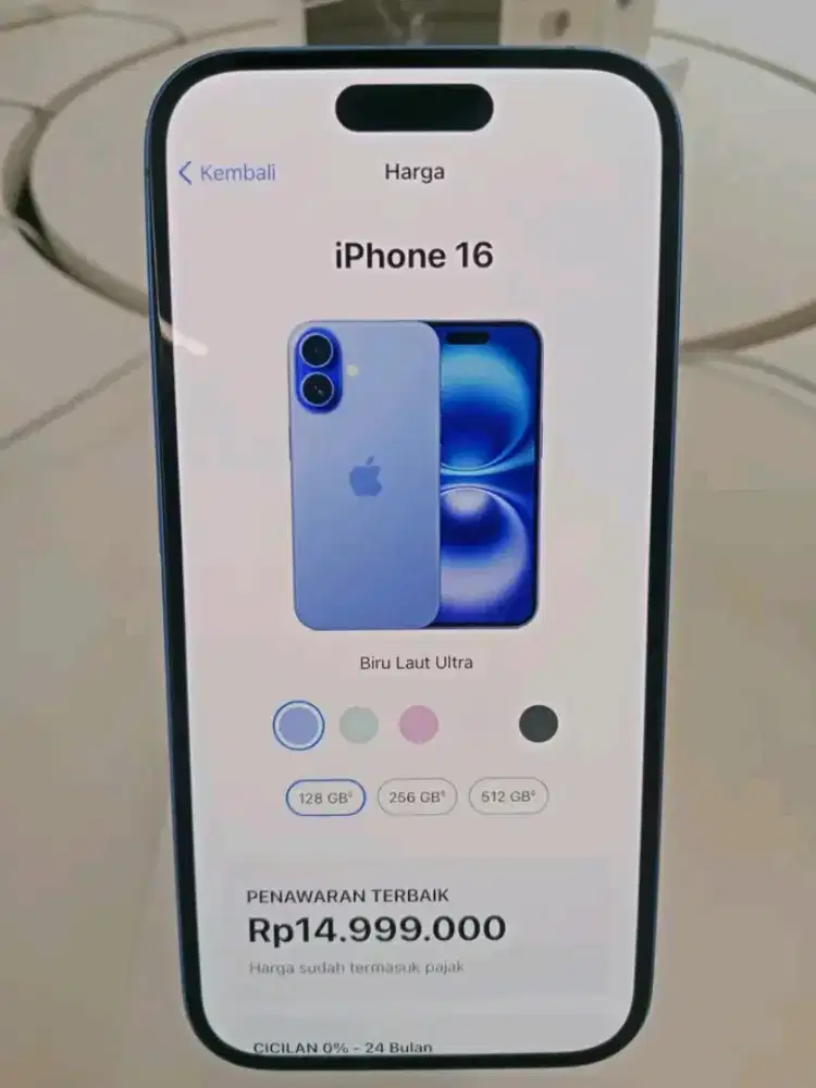 Kredit iPhone 16 128GB. Syarat Hanya Ktp.