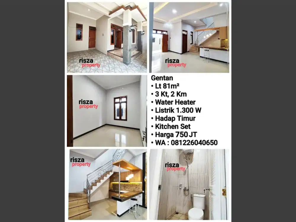 Jual Rumah Siap Pakai Area Gentan, Dekat Laweyan, Purwosar