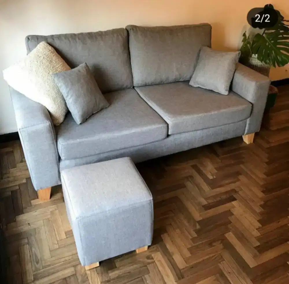 Promo sofa kecil abu abu