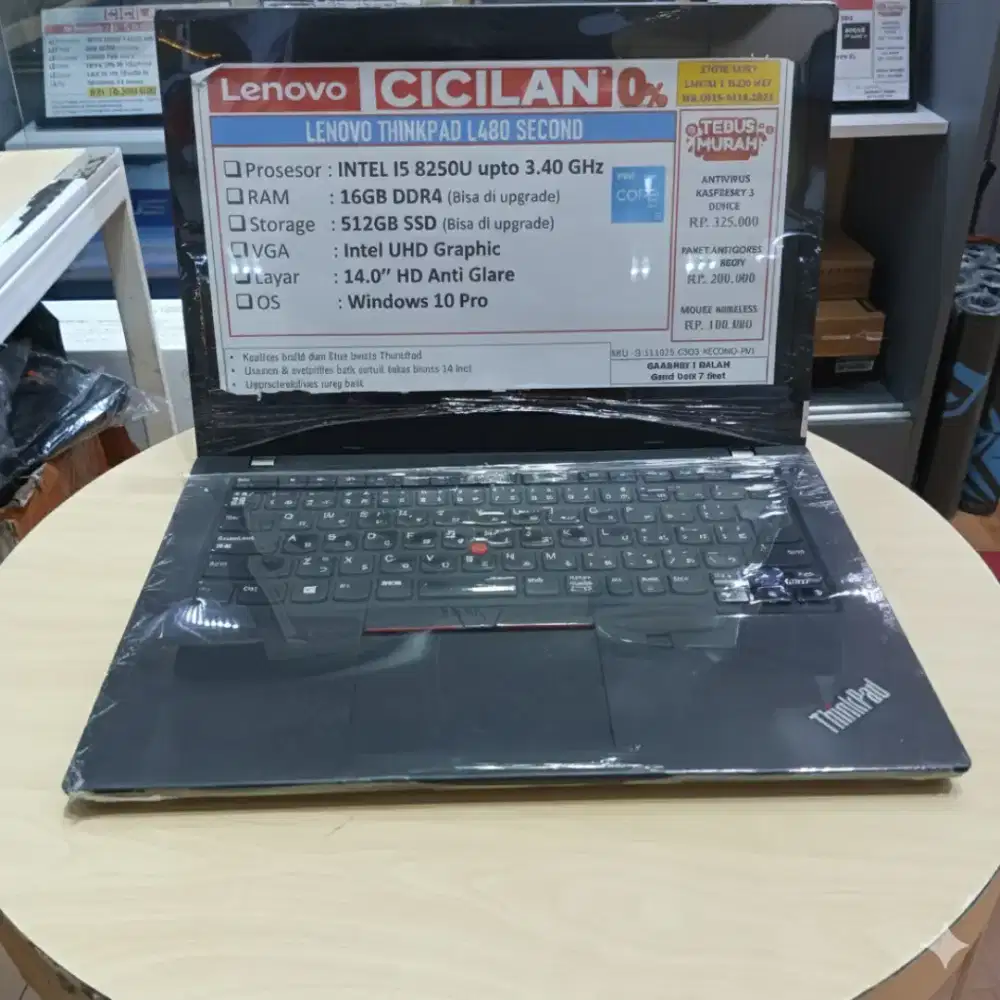 Kredit Cicilan Laptop LENOVO THINKPAD L480 Second